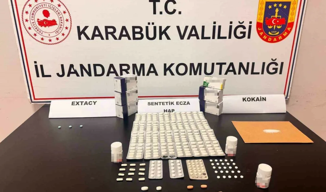 Karabük’te jandarma ekiplerince düzenlenen uyuşturucu operasyonlarında çeşitli miktarlarda uyuşturucu madde