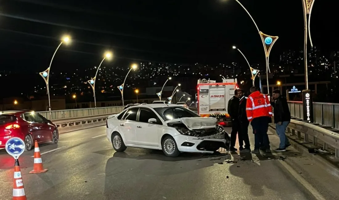 İzmit’te gece saatlerinde meydana gelen kazaya yolda tanık olan A