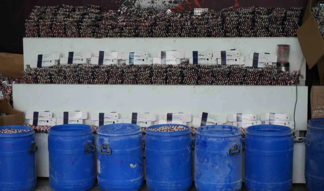 Kocaeli’de düzenlenen uyuşturucu operasyonunda 1 milyon 700 bin sentetik ecza