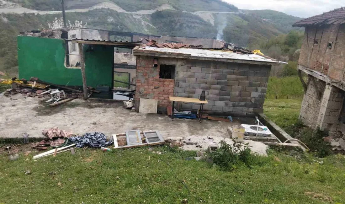 Zonguldak’ın Karadeniz Ereğli ilçesinde sobadan sıçrayan kıvılcımlar nedeniyle çıkan yangın,