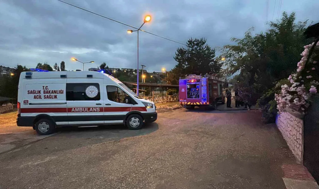 Karabük’te iki katlı bir evin yanında bulunan ardiyede çıkan yangın,
