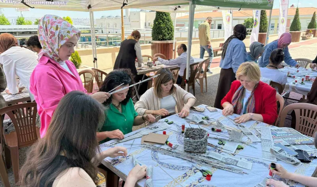 Kızılcahamam Belediyesi Sıfır Atık Müdürlüğü eğitmenleri tarafından gerçekleştirilen uygulamalı atölyede
