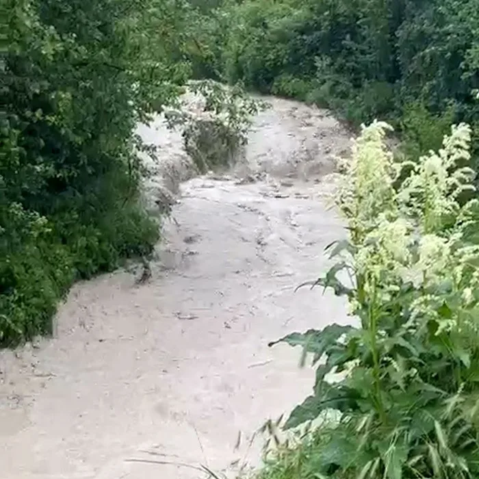 Bolu’nun Mudurnu ilçesinde etkili olan şiddetli sağanak yağış sonrası derelerin