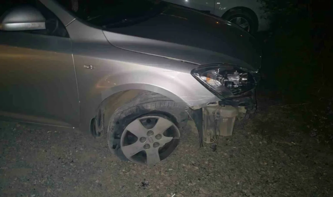 Bolu’nun Mudurnu ilçesinde, kavşaktaki yön levhasına çarptıktan sonra olay yerinden