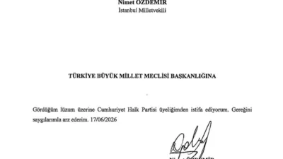 CHP İstanbul Milletvekili Nimet Özdemir, partisinden istifa ettiğini açıkladı. CHP