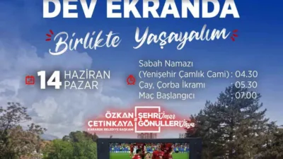 Karabük Belediyesi tarafından düzenlenecek organizasyonla vatandaşlar, Dünya Kupası heyecanını Yenişehir