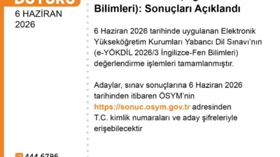 Ölçme, Seçme ve Yerleştirme Merkezi (ÖSYM), e-YÖKDİL 2026/3 sınav sonuçlarının