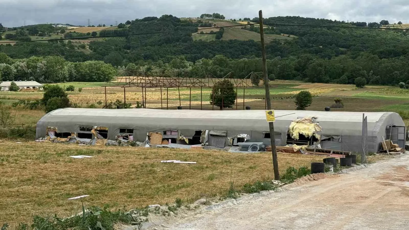 Sakarya’nın Kaynarca ilçesinde küçükbaş hayvan çiftliğinde çıkan yangında, 5 kuzu