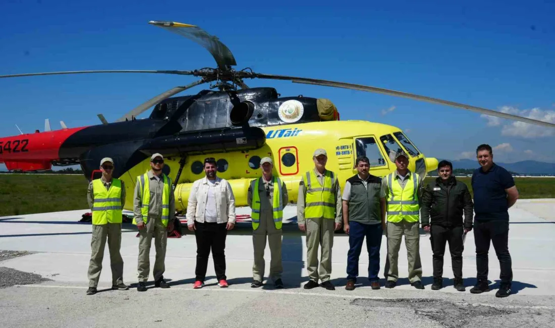 Karadeniz Bölgesi’nde artan orman yangın riskine karşı, yangın söndürme helikopteri