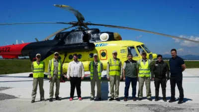 Karadeniz Bölgesi’nde artan orman yangın riskine karşı, yangın söndürme helikopteri