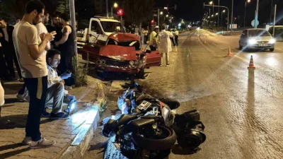 Karabük’te kırmızı ışık ihlali yapan otomobilin çarpması sonucu metrelerce sürüklenen