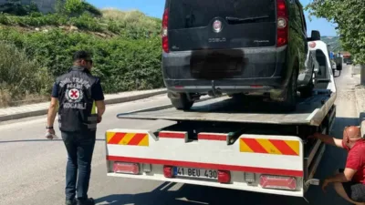 Kocaeli’de korsan taşımacılık yaptığı tespit edilen araç sürücüsüne 100 bin