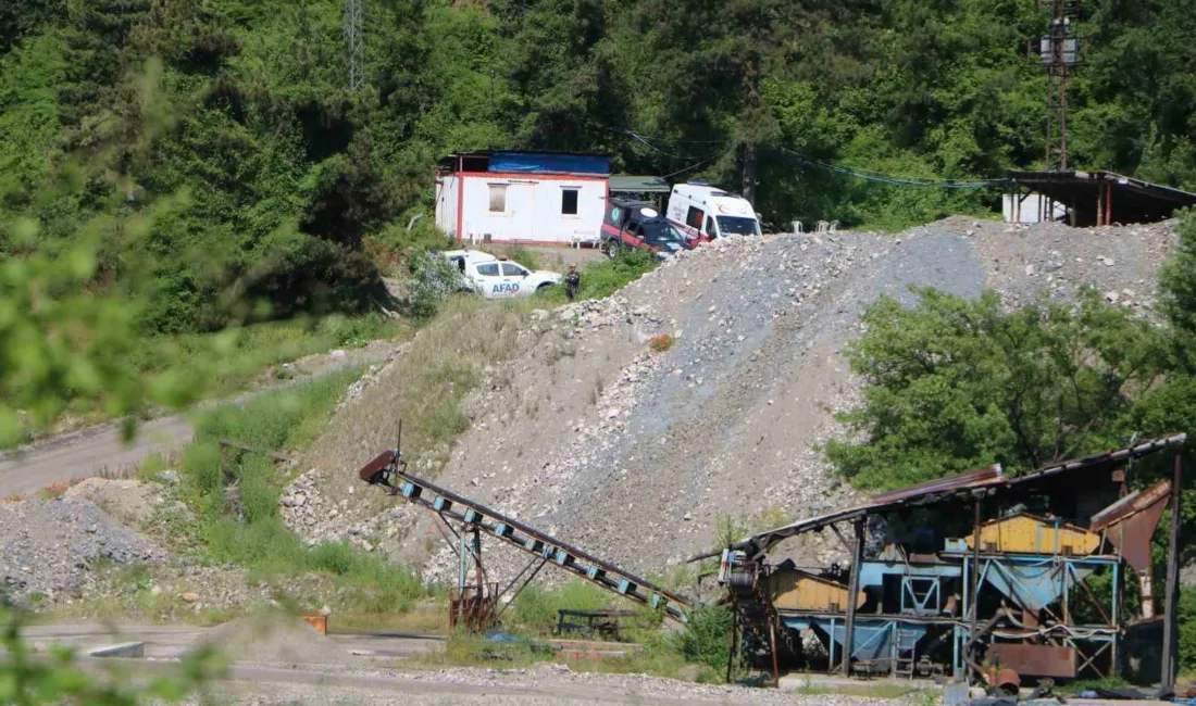 Bolu’nun Mengen ilçesinde Yanar Elmas Madencilik firmasına ait maden ocağında