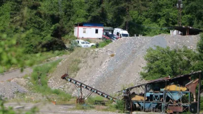 Bolu’nun Mengen ilçesinde Yanar Elmas Madencilik firmasına ait maden ocağında