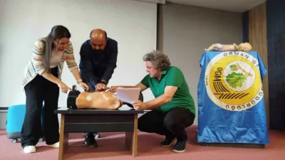 Karabük’ün Eflani ilçesinde, Orman İşletme Müdürlüğü personeline yönelik ilk yardım