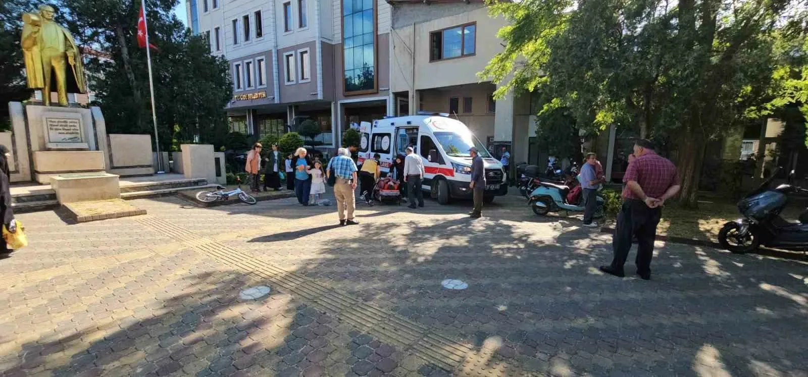 Kastamonu’nun Cide ilçesinde sıcak hava nedeniyle fenalaşan ve yere düşmesi