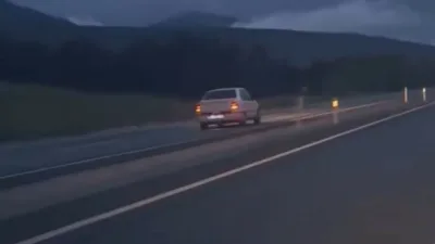 Karabük’ün Safranbolu ilçesinde otomobili ile kilometrelerce ters şeritte ilerleyerek trafiği