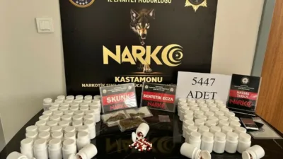 Kastamonu’da düzenlenen uyuşturucu operasyonunda gözaltına alınan sanıkların, 15 yıldan 22