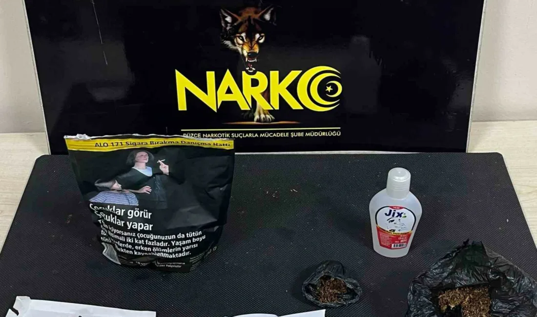 DÜZCE (İHA) – Düzce İl Emniyet Müdürlüğü Narkotik Suçlarla Mücadele