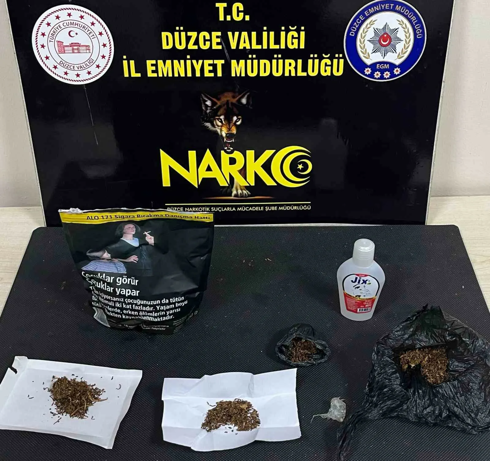 DÜZCE (İHA) – Düzce İl Emniyet Müdürlüğü Narkotik Suçlarla Mücadele