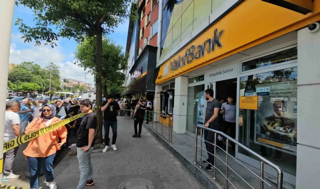 Zonguldak’ın Soğuksu semtinde, evinin icradan satılmasına öfkelenerek bir bankada silahla