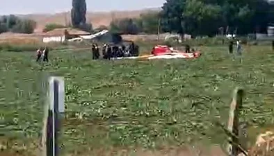 Ankara Temelli’de bir eğitim helikopteri düştü, 2 kişi yaralandı. Bölgeye