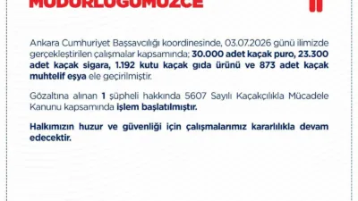 Ankara’da düzenlenen kaçakçılık operasyonunda 30 bin adet kaçak puro, 23