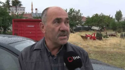 Ankara’nın Elmadağ ilçesinde etkili olan fırtına sırasında yaşlı adama yıldırım
