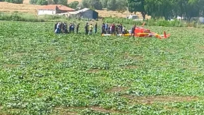 Ankara Temelli’de R44 tipi bir eğitim helikopterinin düşmesi sonucu 2