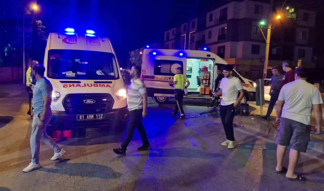 Düzce’de motosiklet ile karşıdan karşıya geçmeye çalışan bisiklet çarpıştı, kazada