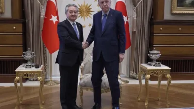 Cumhurbaşkanı Recep Tayyip Erdoğan, Kırgızistan Dışişleri Bakanı Ceenbek Kulubayev’i kabul