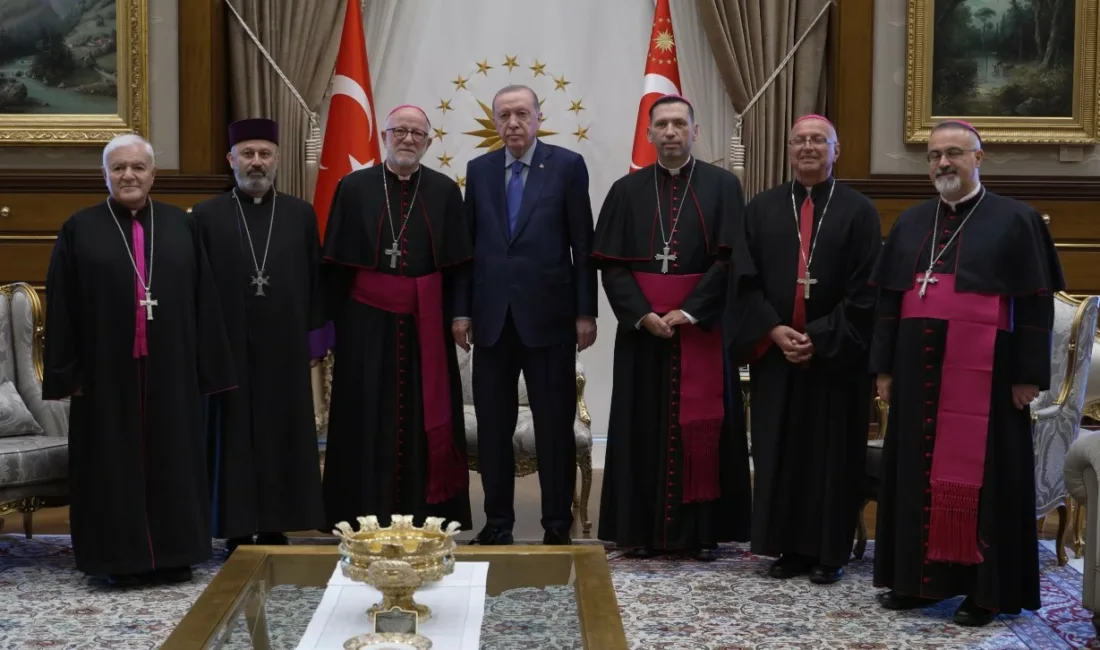 Cumhurbaşkanı Recep Tayyip Erdoğan, Türkiye Katolik Episkoposlar heyetini kabul etti.