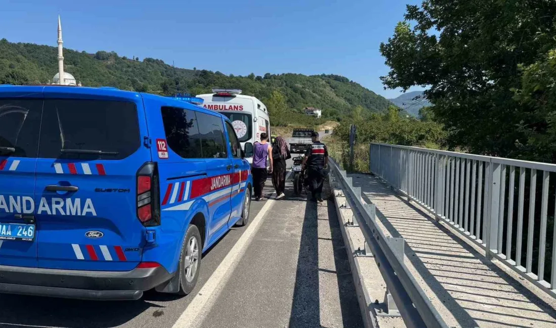 Zonguldak’ın Alaplı’da Mobilet sürücüsünün hakimiyetini kaybettiği motosikletin bariyerlere çarpması sonucu