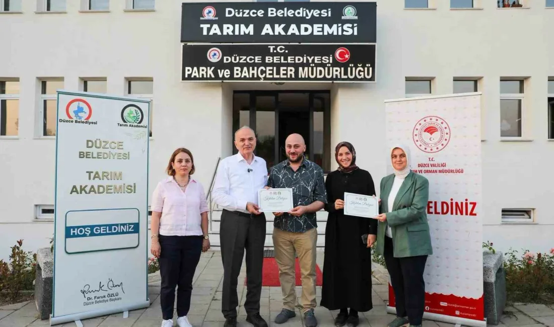 Düzce Belediyesi Tarım Akademisi arazisinde 7 dönümlük alanda ilk kez