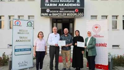 Düzce Belediyesi Tarım Akademisi arazisinde 7 dönümlük alanda ilk kez