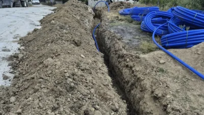 Düzce İl Özel idaresi ekiplerince köylerde su hatlarında isale çalışmaları