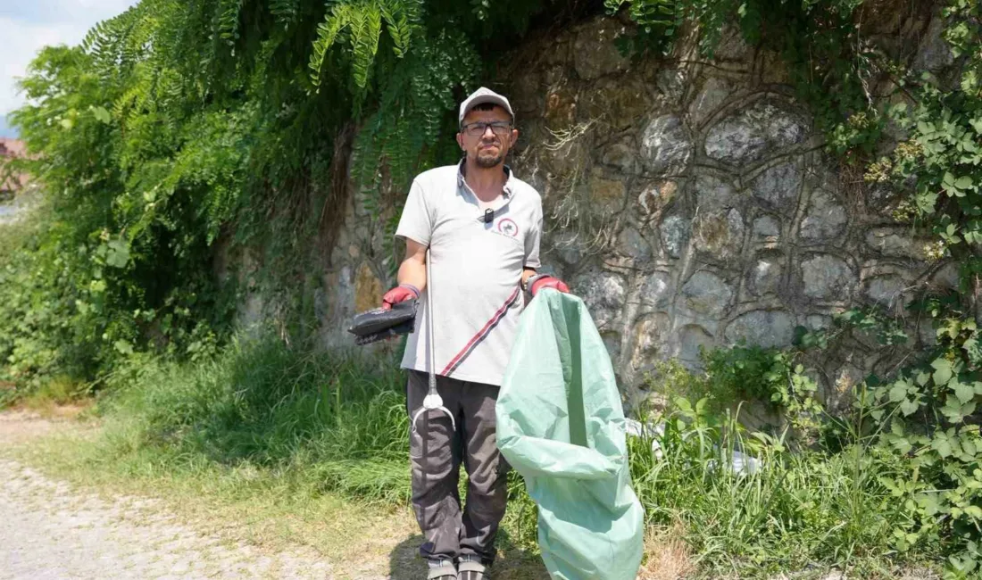 Düzce Belediyesi Temizlik İşleri Müdürlüğünde görevli personel Fatih Cesur, sabah