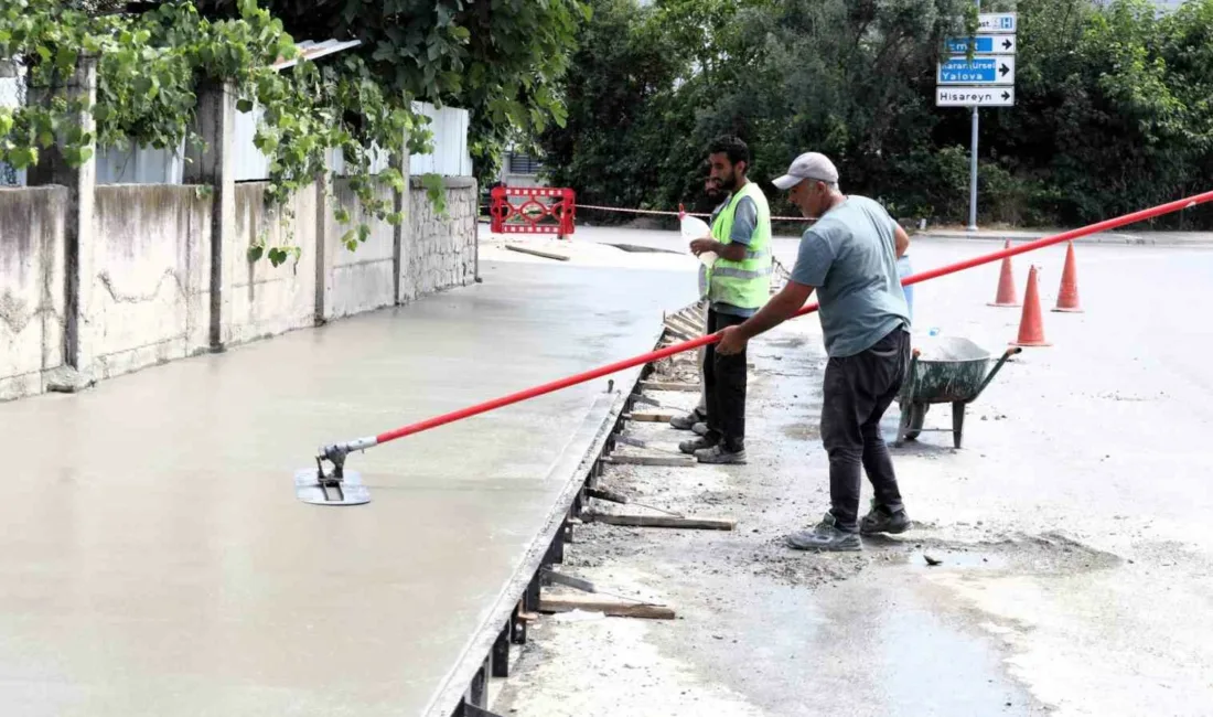 Gölcük Çiftlik Mahallesi’nde altyapının yenilenmesinin ardından başlatılan üstyapı çalışmaları tüm