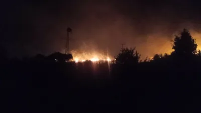 Ankara’nın Güdül ilçesinde otluk alanda çıkan yangın itfaiye ekipleri tarafından
