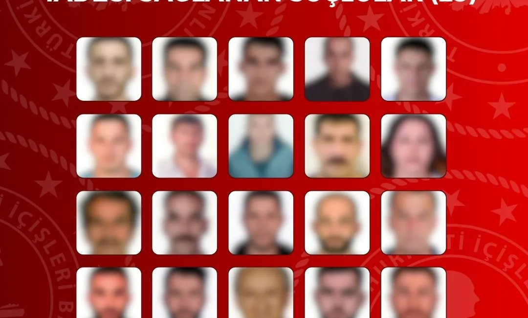 İçişleri Bakanlığı, uluslararası (kırmızı bülten) ve ulusal düzeyde aranan 54