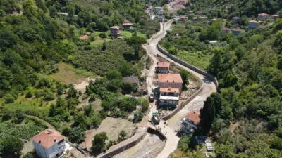 Kastamonu’da sağanak yağış sebebiyle selin yaşandığı köylerde hasar tespit ve