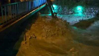 Kastamonu’nun Cide ilçesinde kuvvetli yağışların ardından Devrekani Çayı’nın taşması sonucu