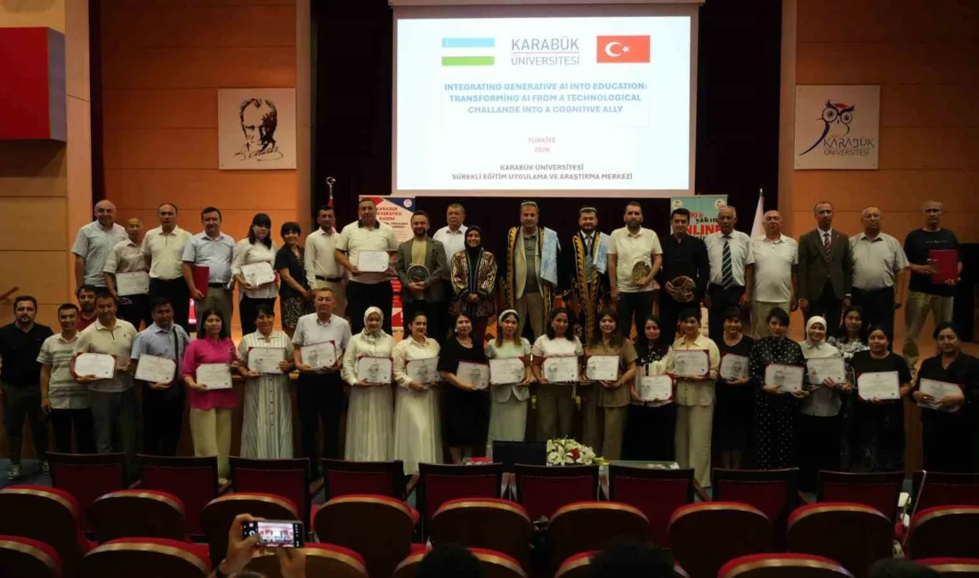Karabük Üniversitesi’nde (KBÜ), Özbekistanlı akademisyenlere yönelik düzenlenen 114 saatlik üretken
