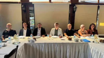 Safranbolu Turizm İşletmeciler Derneği (SAFTİD) Başkanı Mutlu Çidem ve yönetim