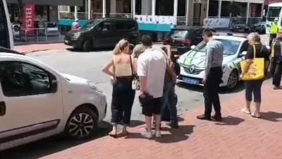 Zonguldak’ın Ereğli ilçesinde scooterla seyir halindeyken dengesini kaybederek yere düşen