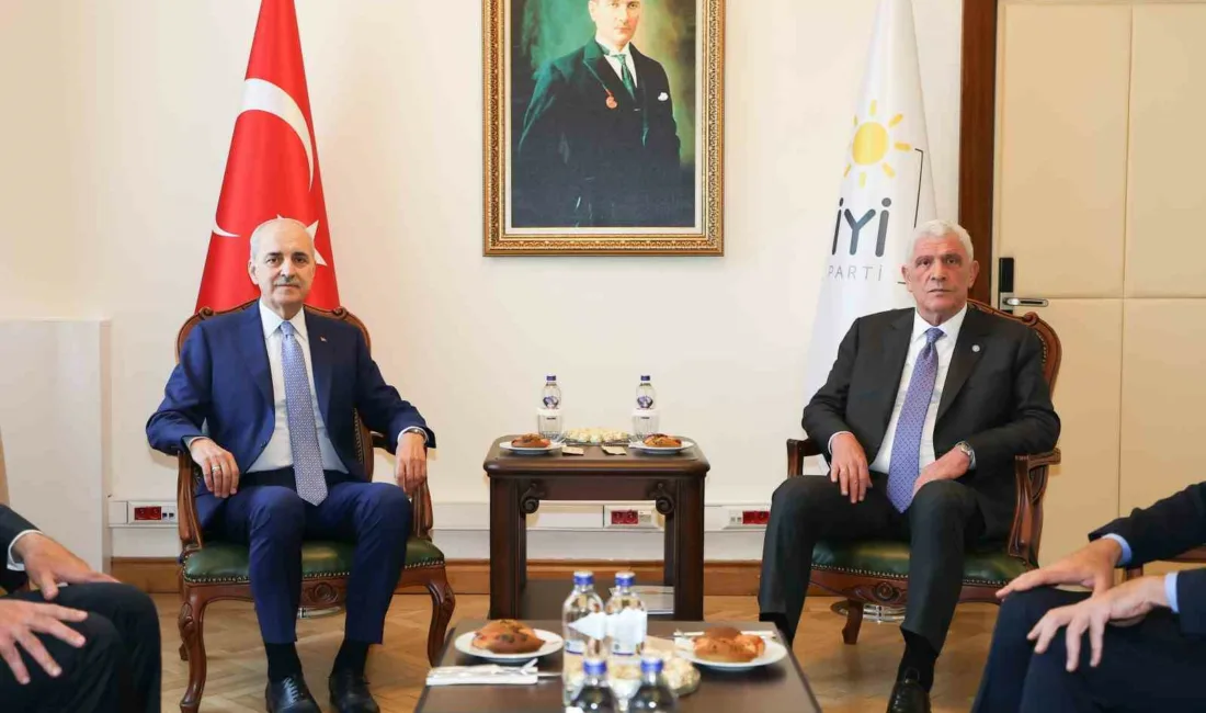 TBMM Başkanı Numan Kurtulmuş, İYİ Parti Genel Başkanı Müsavat Dervişoğlu’nu