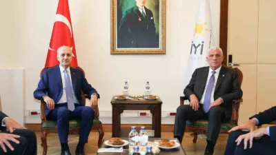 TBMM Başkanı Numan Kurtulmuş, İYİ Parti Genel Başkanı Müsavat Dervişoğlu’nu