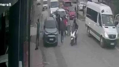 Düzce’de maddi hasarlı trafik kazasının ardından taraflar arasında çıkan yumruklu