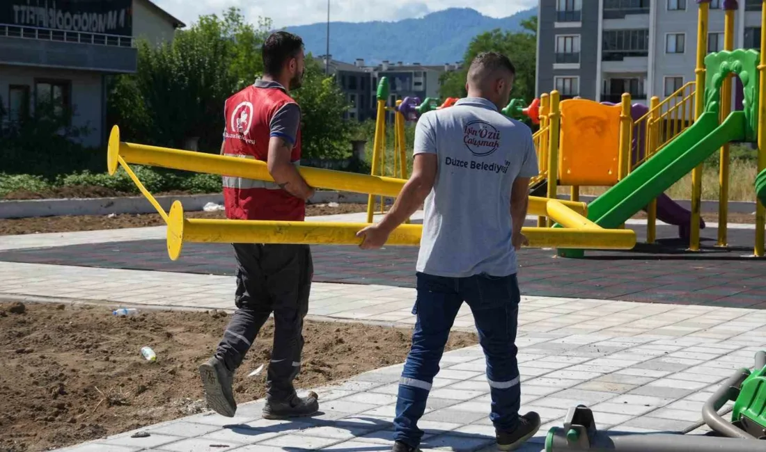 Düzce Belediyesi, Mergiç Mahallesi sakinlerinin park talebini yerine getirdi. Belediye