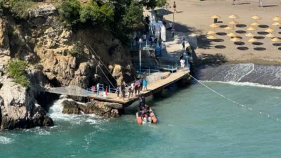 Zonguldak’ta valilik tarafından alınan denize girme yasağına rağmen denize giren